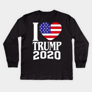 Vote for Donald Trump Election 2020 politics republican gift Kids Long Sleeve T-Shirt